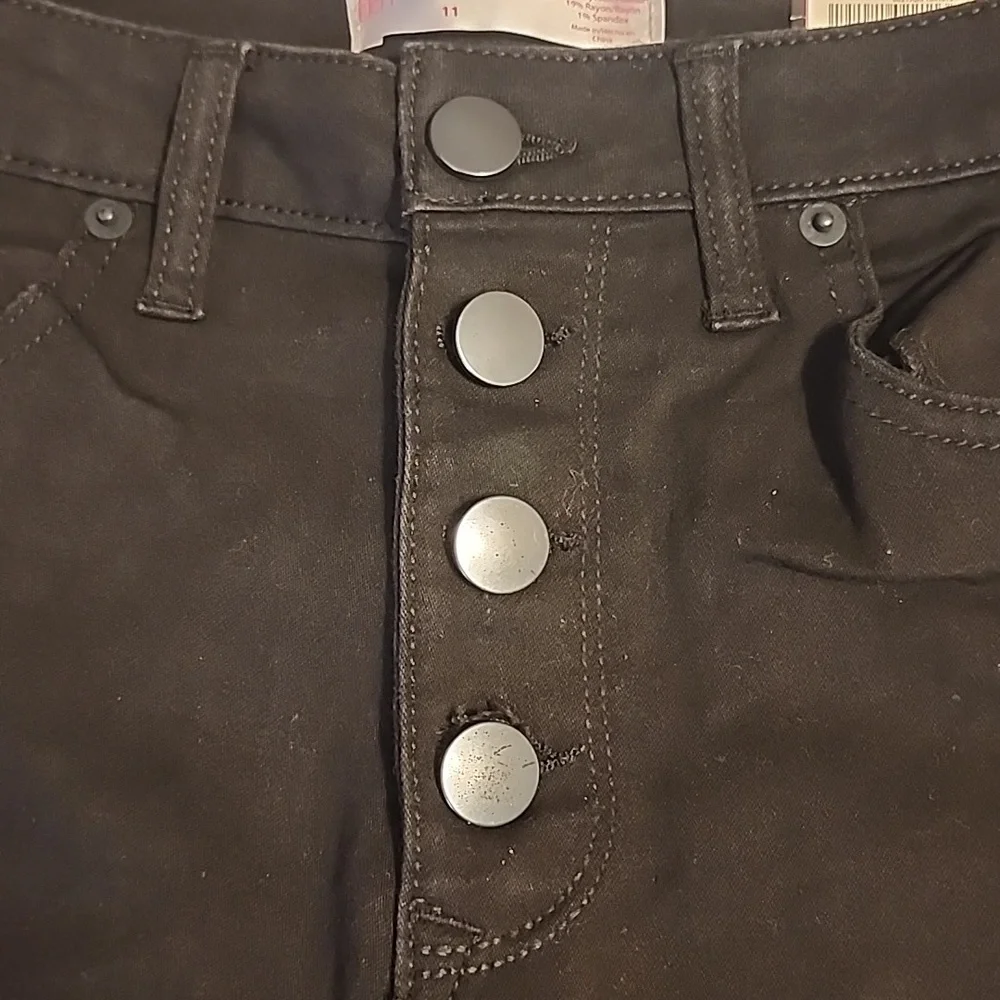 No Boundaries 4 Button High Rise Black Skinny Jeans